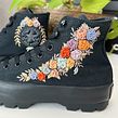 Roses and Mushrooms Hand Embroidered Canvas Shoes. Arts, Crafts, Embroider, and Fiber Arts project by Erin McDonald - 02.28.2024