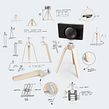 Plywood tripod concept Ein Projekt aus dem Bereich Design, Skizzenentwurf, Sketchbook, Digitales Design und Digitale Illustration von Adam Miklosi - 07.10.2024