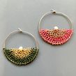 Lace Pearl Earrings. Arts, Crafts, Textile Design, Design, Fiber Arts, Crochet, and Knitting project by Yoola (Yael) Falk - 01.29.2025