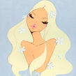 Daisy Bloom. Traditional illustration, Fine Arts, Artistic Drawing, Gouache Painting, and Fashion Illustration	 project by Josefina Fernandez - 04.11.2025