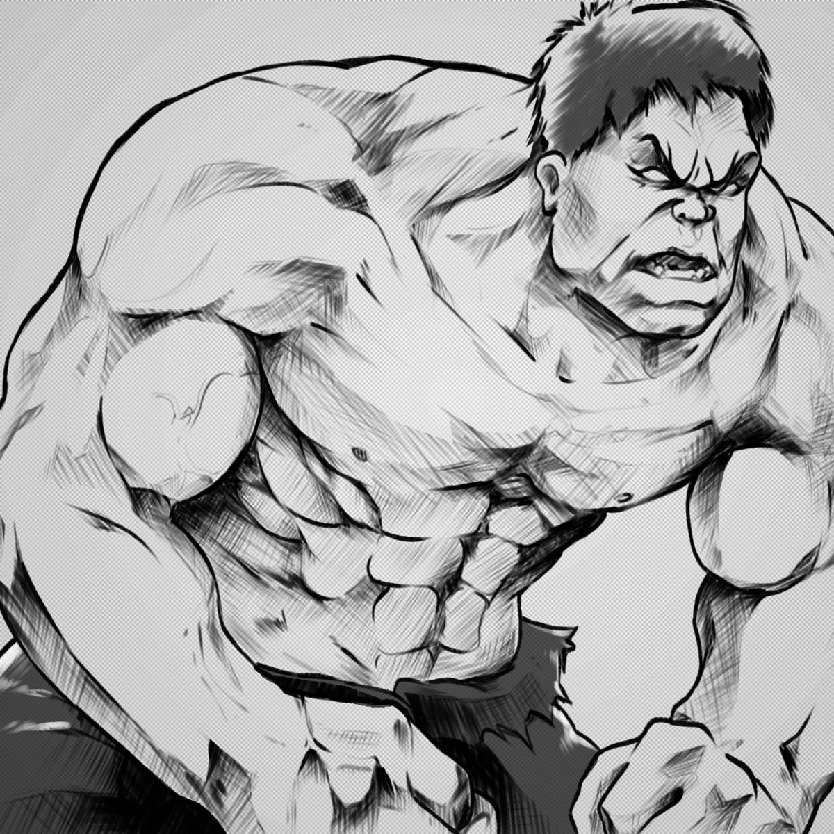 Hulk estilo manga | Domestika, image size:1200x1200