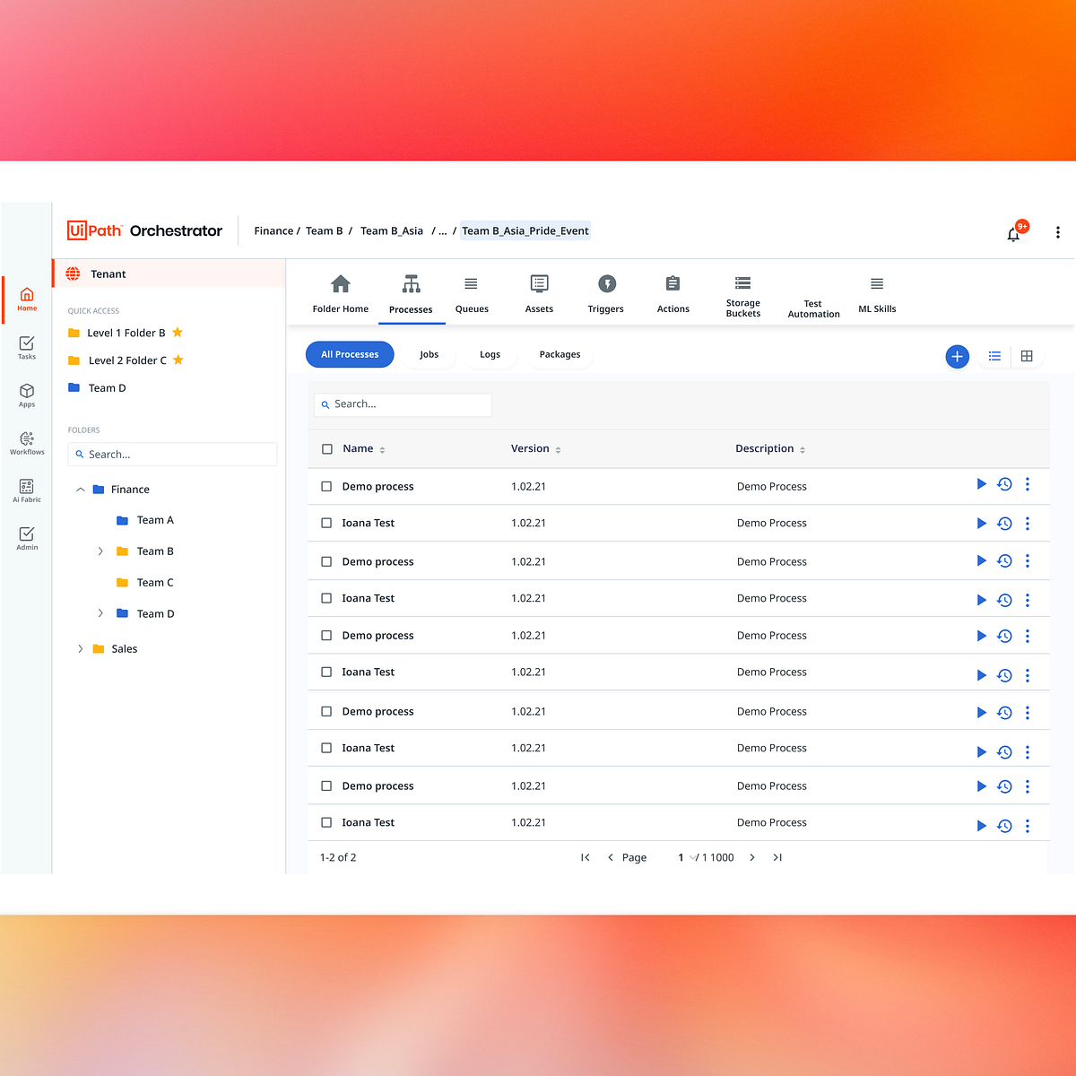 UiPath Orchestrator Redesign Domestika