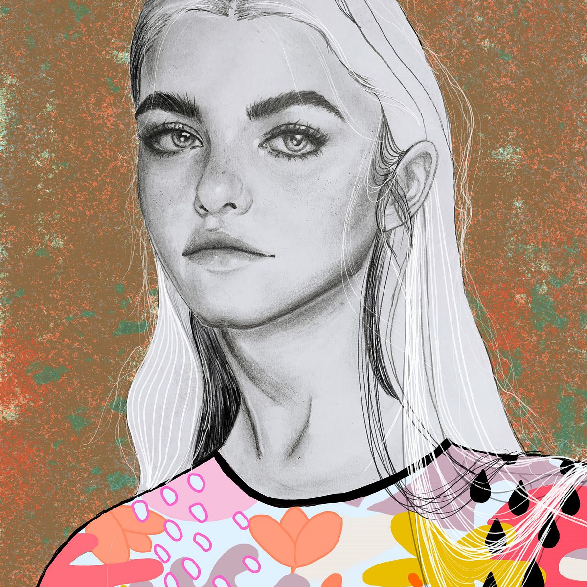 My project in Portrait with Pencil, Color Techniques and Photoshop ...