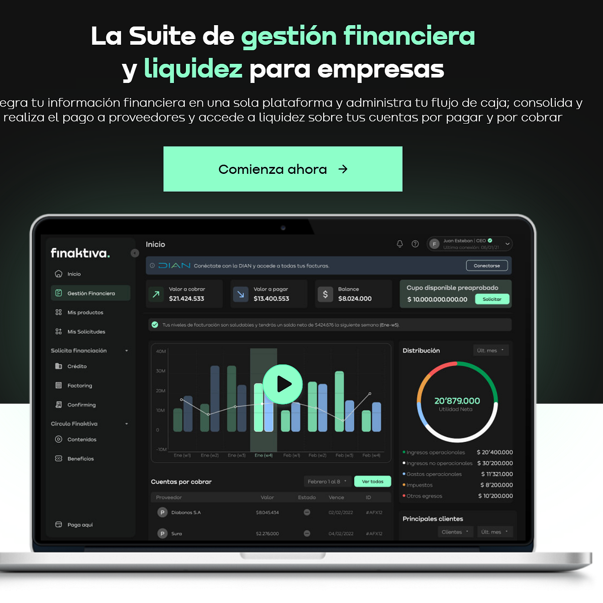 Diseño UX/UI – Plataforma digital financiera responsive | Domestika