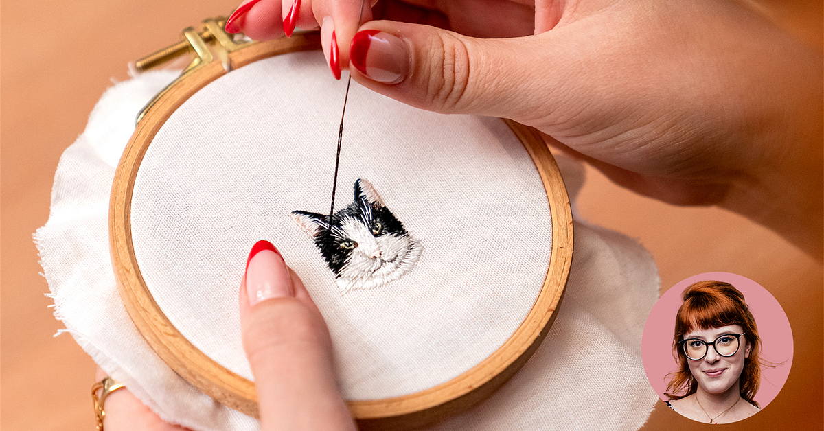 Realistic Miniature Animal Embroidery