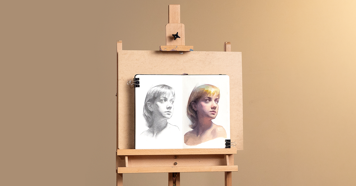 Portrait Sketchbook: From Charcoal to Oils