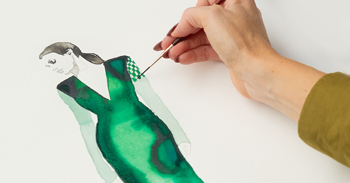 Watercolor Fashion Illustration: Silhouette, Color and Flow