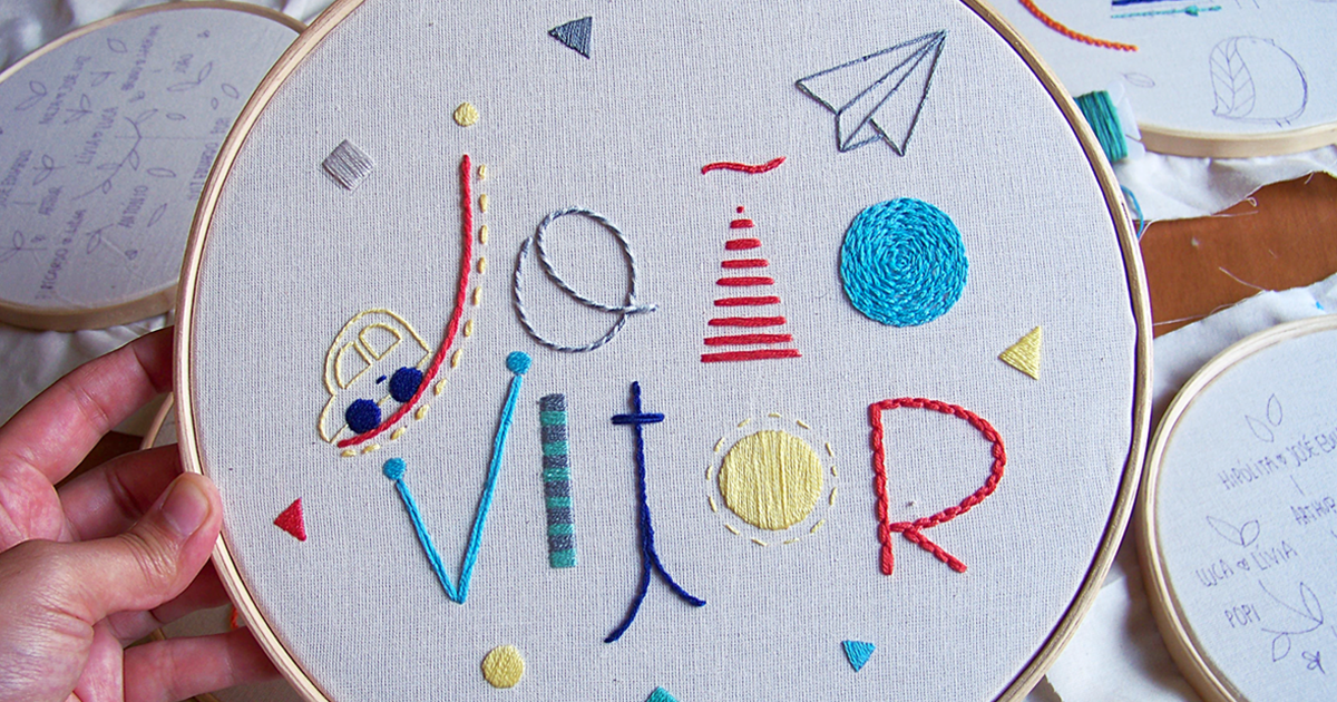 Materiales básicos para bordar letras Domestika