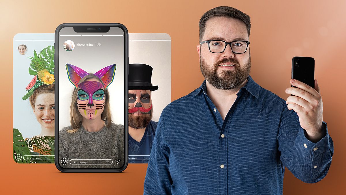 Filtros de realidade aumentada para Instagram e Facebook