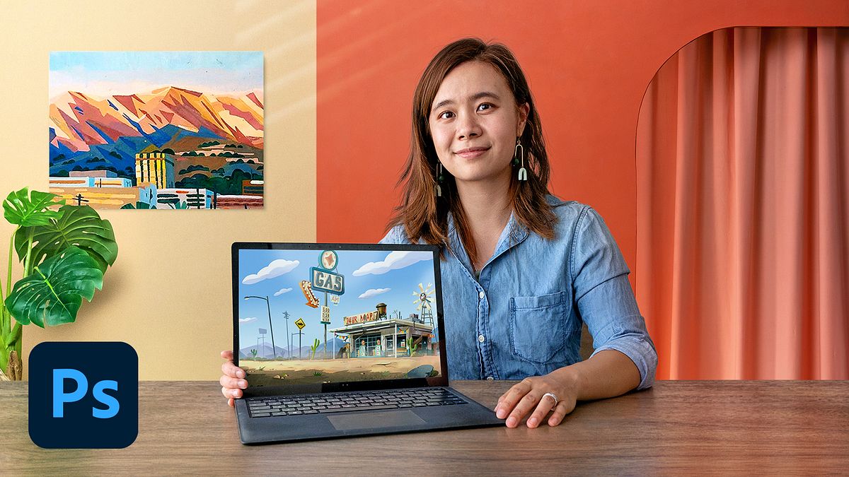 Peinture numérique de décors pour l'animation