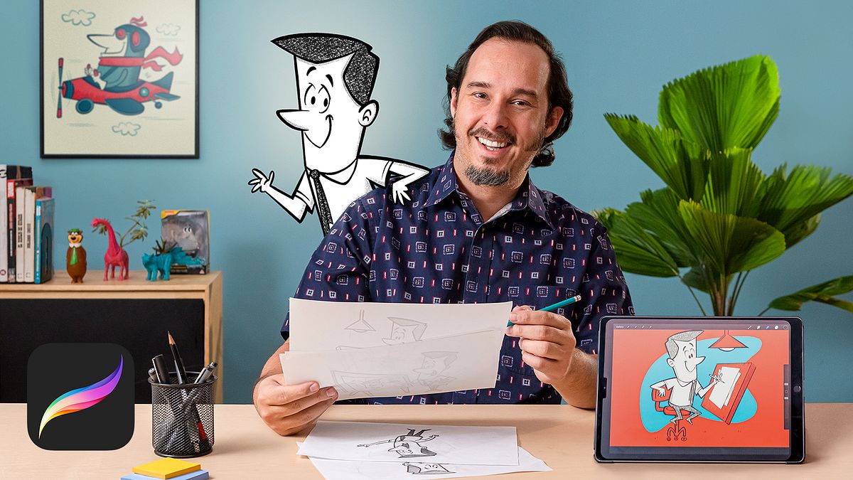 Cartoon-Style Character Design with Procreate