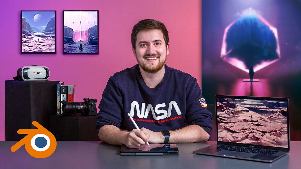 Ilustração fantástica 3D com Blender