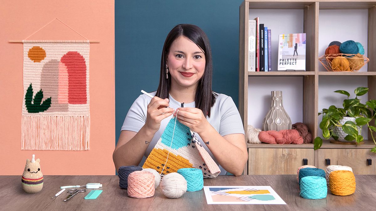 Intarsia crochet: sticke eigene Wandteppiche