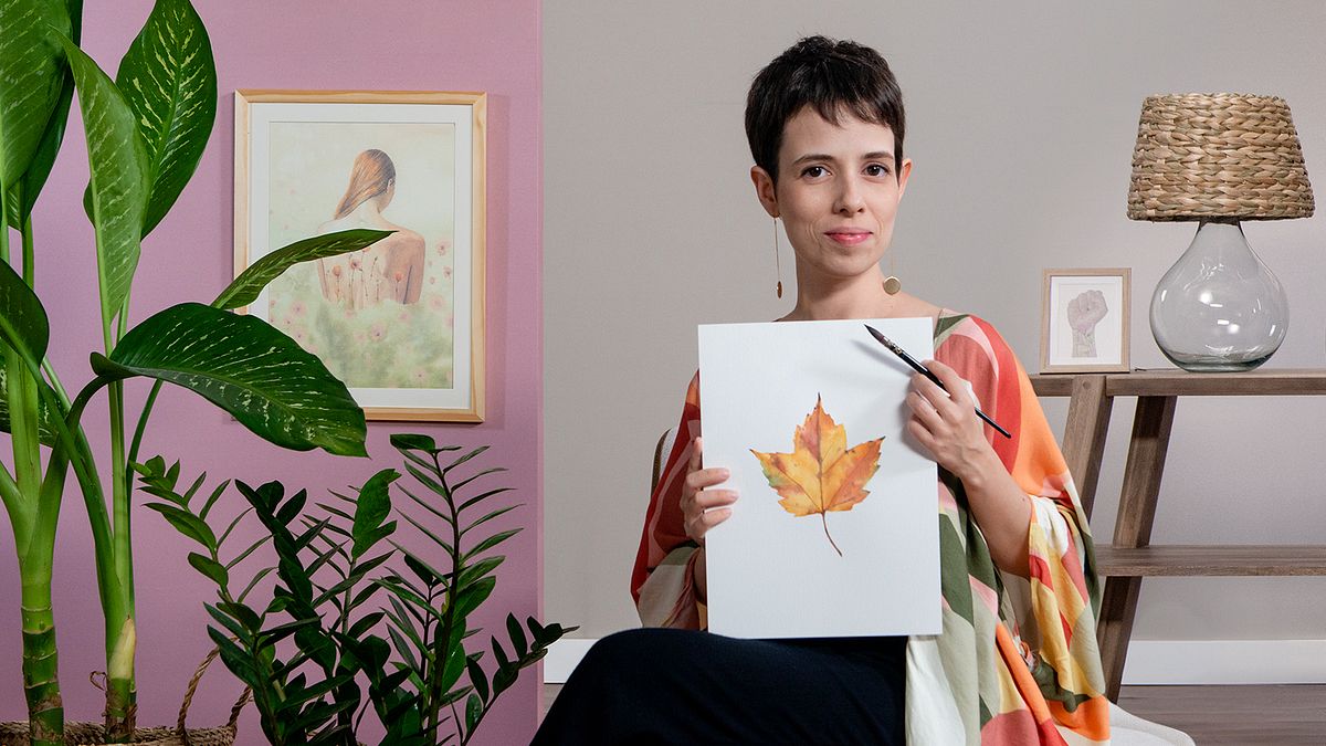 Illustration d'éléments naturels à l'aquarelle