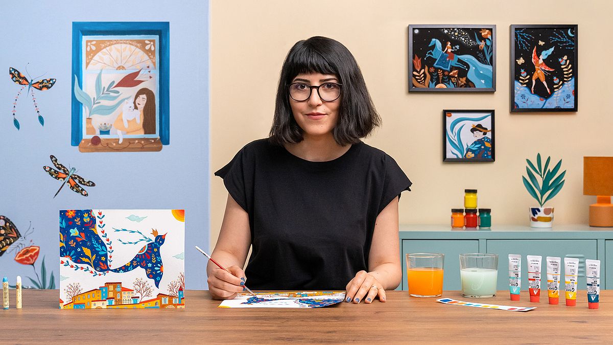 Pictură cu guașă: Creați ilustrații poetice