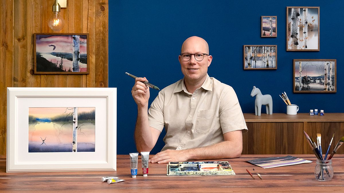 Sfeervolle landschappen met aquarel