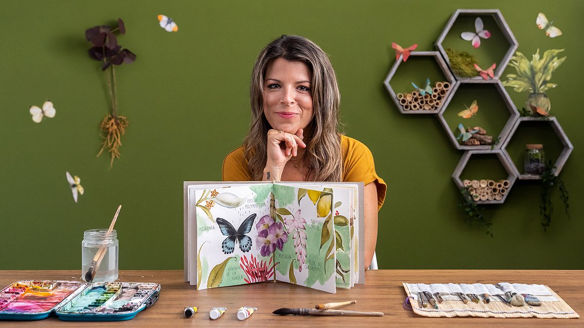 Naturalistisches Tagebuch mit Wasserfarben
