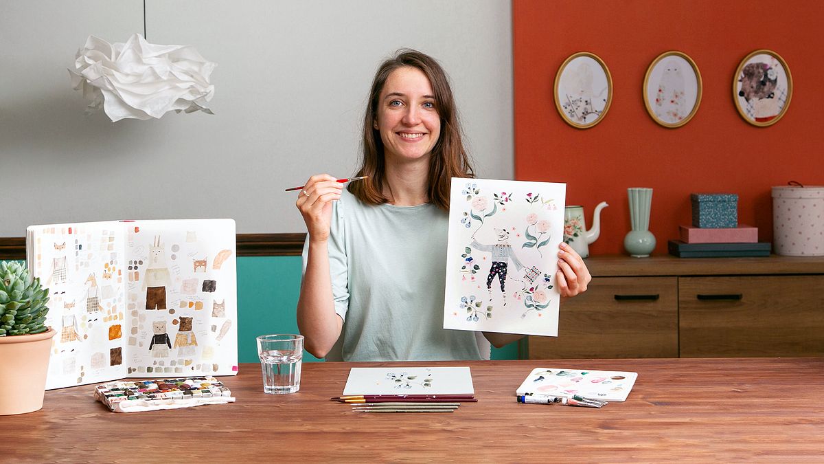 Création d’aquarelles délicates pour l’illustration narrative
