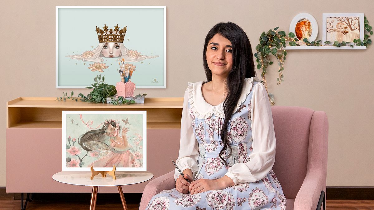 Ilustrație de basm cu acuarele