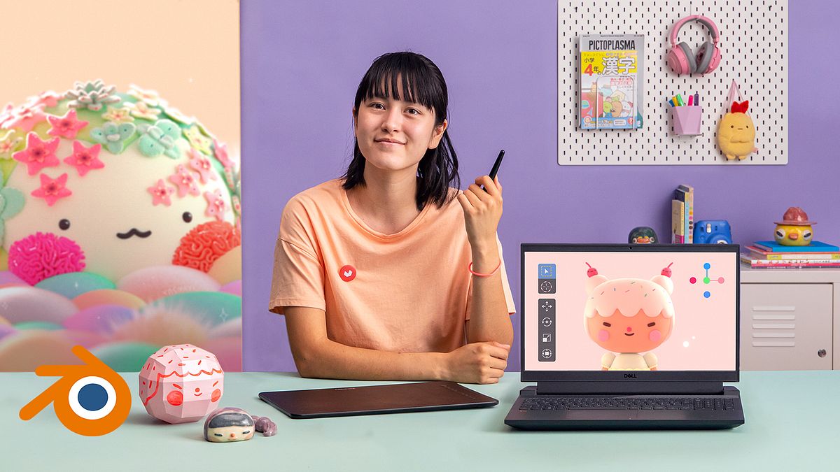 Kawaii-karakters creëren in 3D met Blender