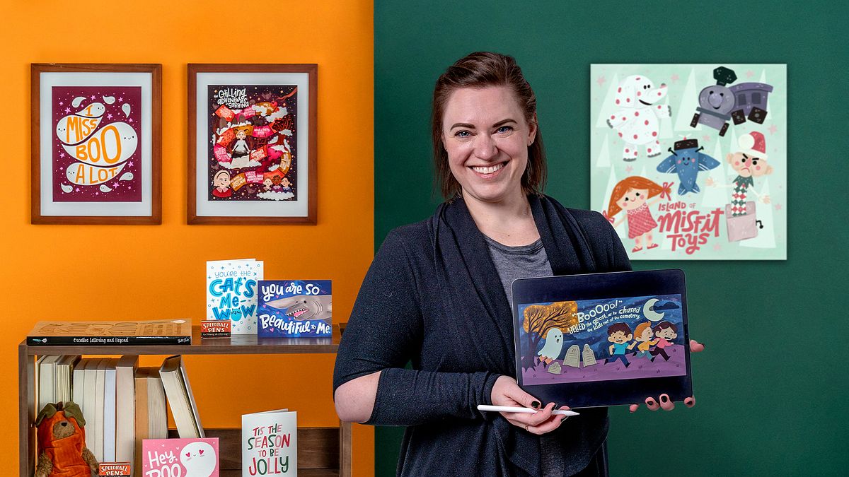 Speelse handbelettering voor kinderboeken
