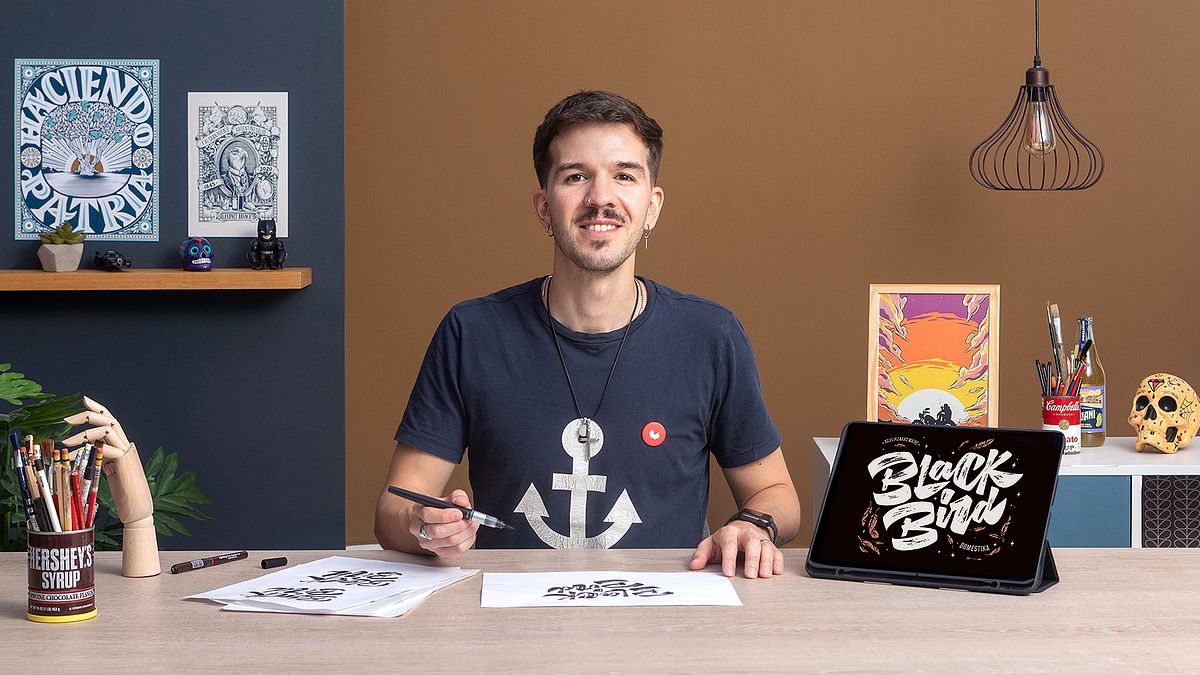 Calligraphy and Gestural Lettering for Packaging Projects