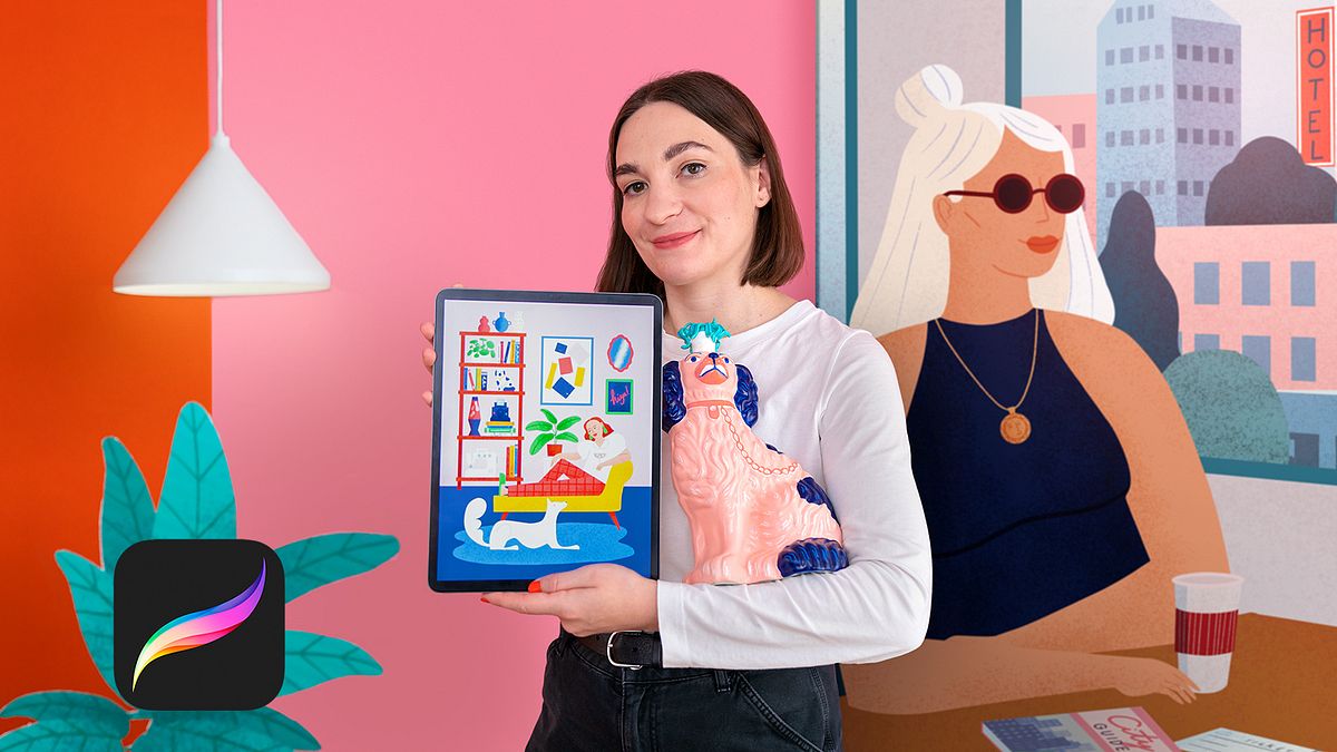 Procreate'te Renkli Dijital İllüstrasyon