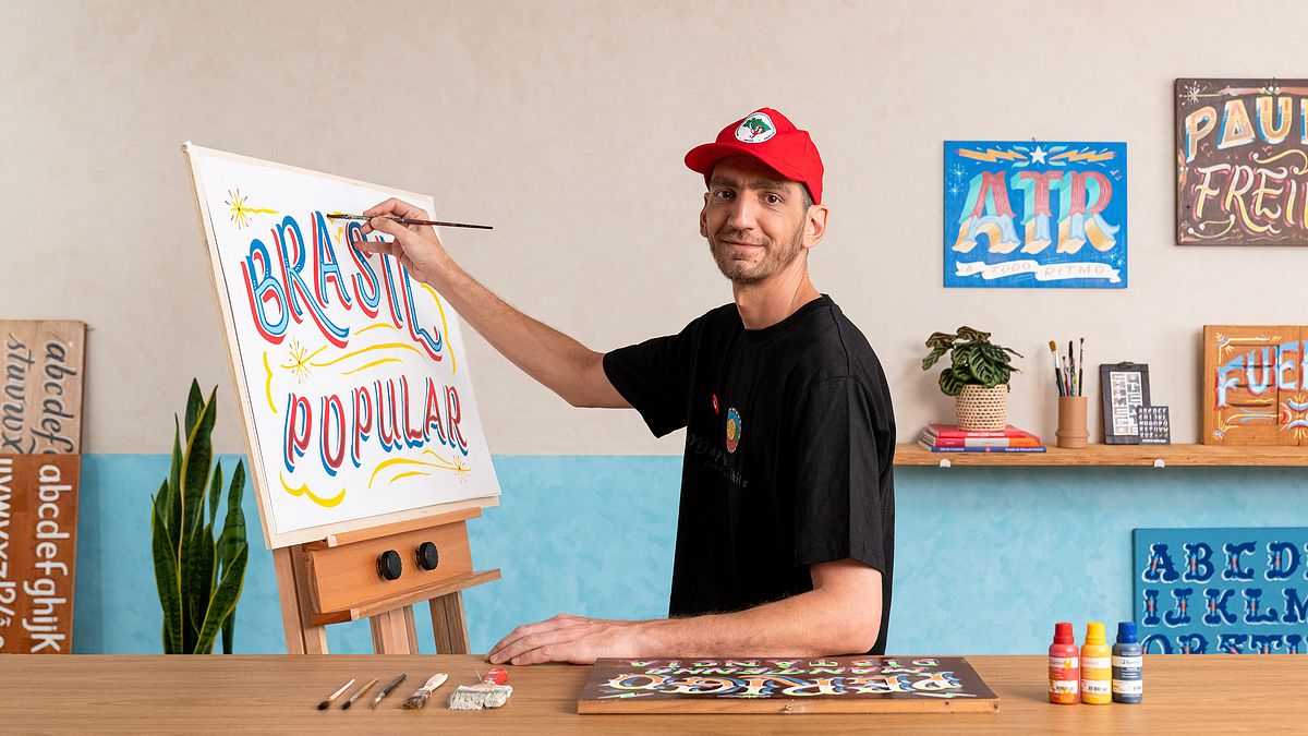 Populäres brasilianisches Lettering