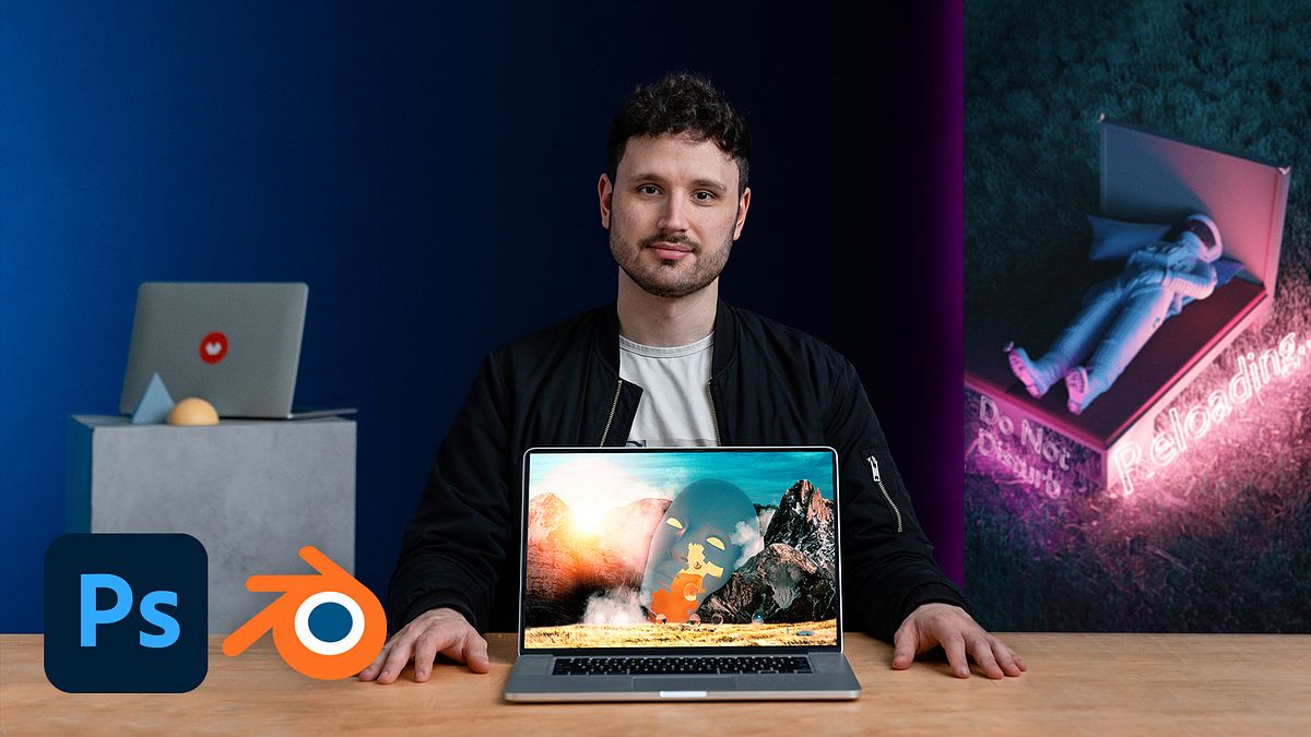 Ambienti futuristici 3D con Photoshop e Blender