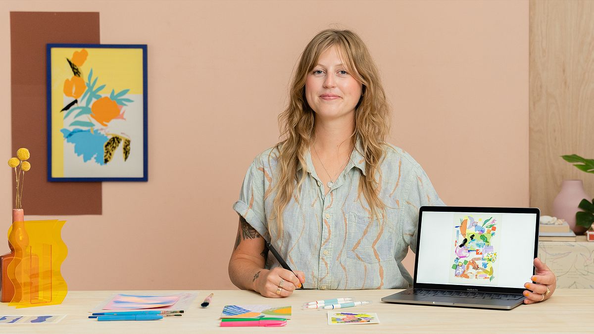 Linguagem visual com técnicas de ilustração analógicas e digitais