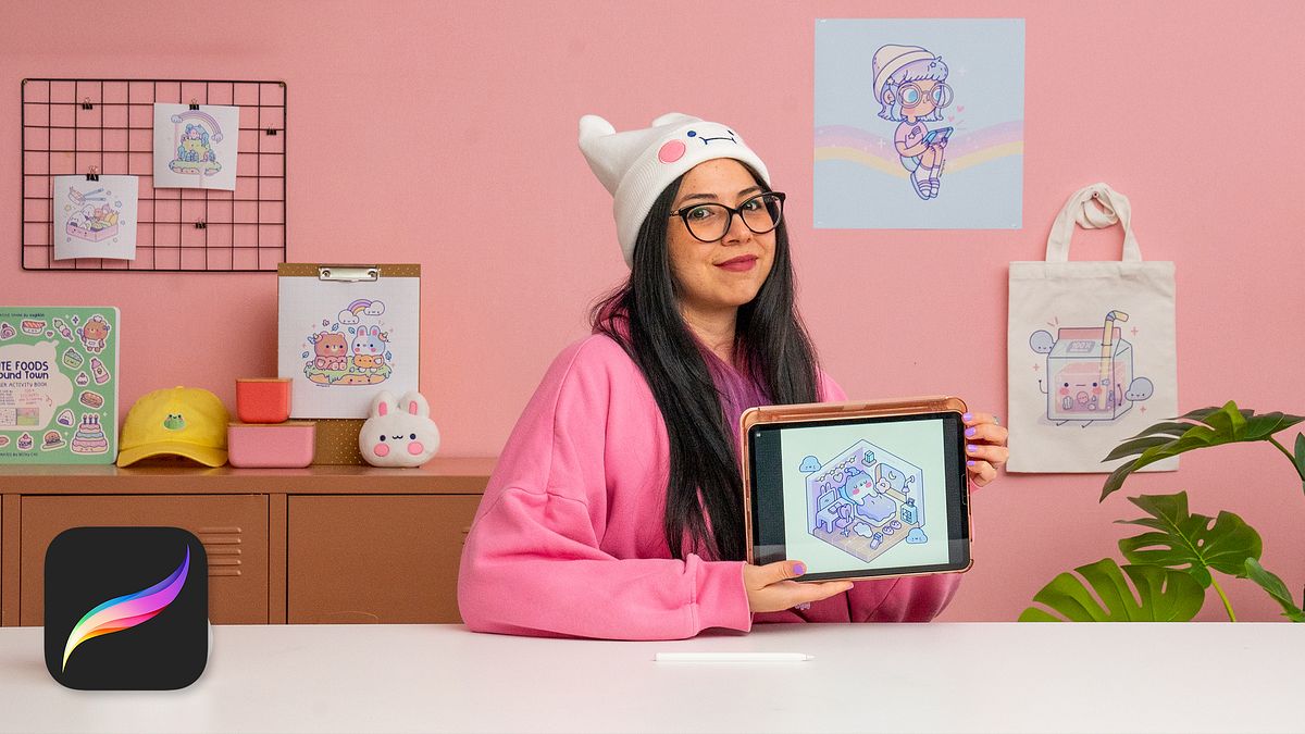 Ilustração Kawaii Avançada: Quartos Isométricos