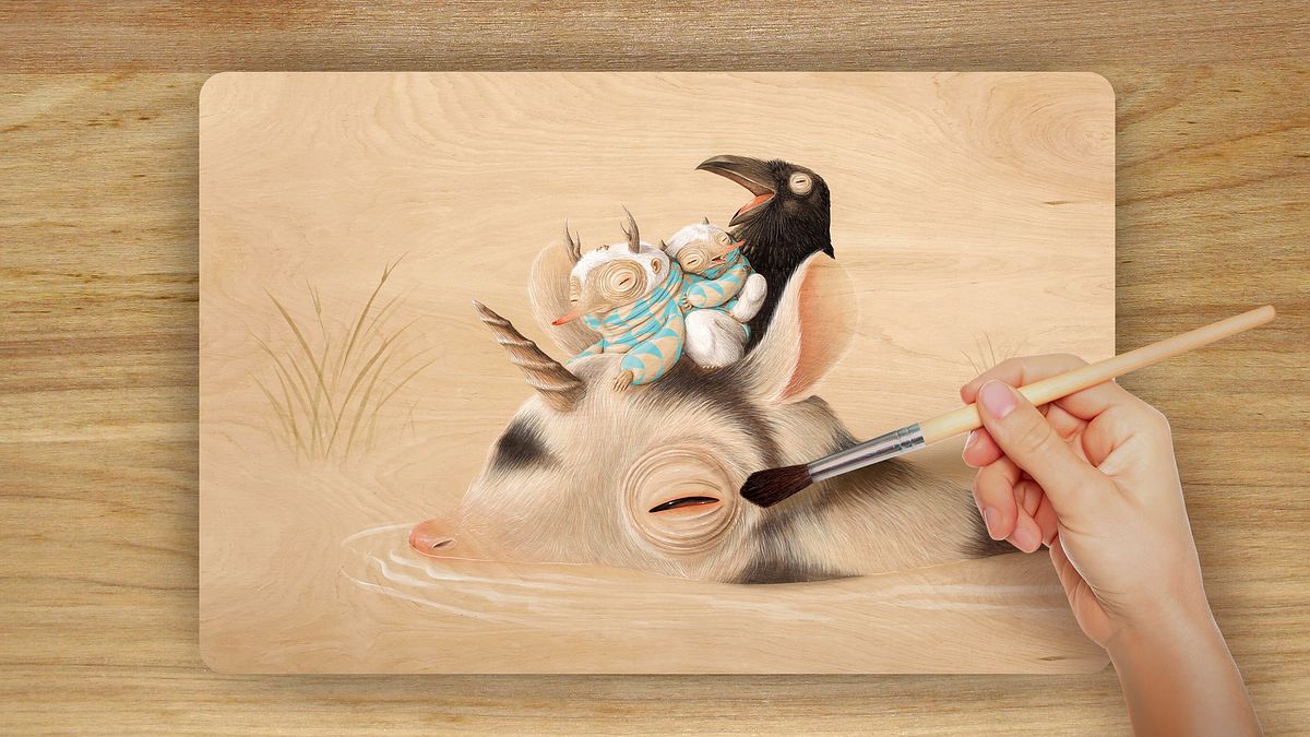 Guided Course: Watercolor on Wood