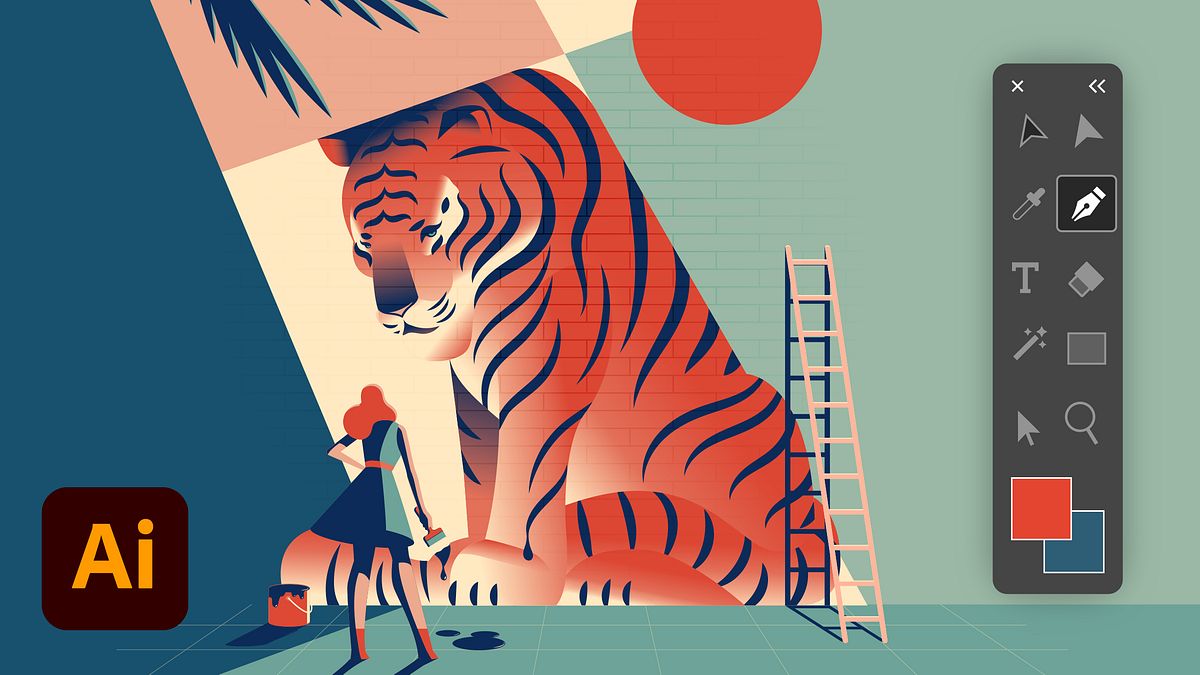 Proiect ghidat: Ilustrație vectorială colorată în Adobe Illustrator