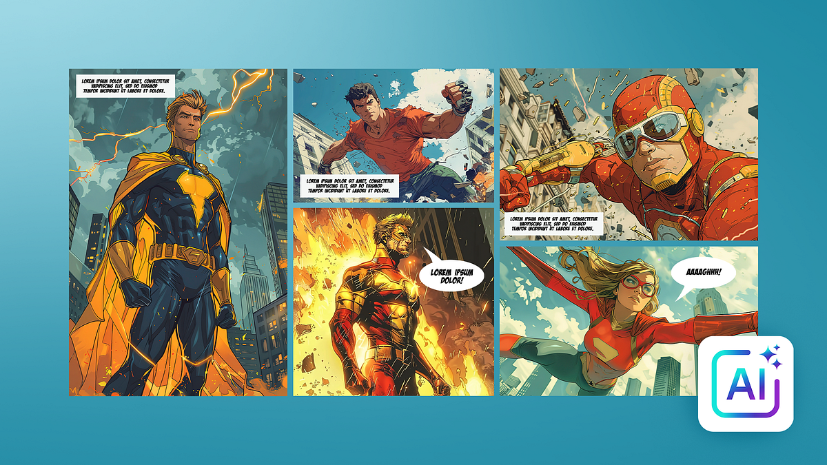 Comic Creation with AI and Photoshop: Visual Narrative, Panels, and Consistent Environments