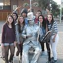 Estatua Flautista Plateado