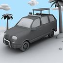 Cartoon van. Traditional illustration, and 3D project by Santiago Perez Lamas - 05.04.2010