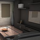 Modelado, iluminación interior . Een project van 3D van rafael galvez lopez - 15.09.2010