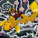 Koi Samurai. Projekt z dziedziny Trad, c i jna ilustracja użytkownika Juan Arias - 18.03.2013