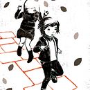 ¡salta! . Ilustrație tradițională de Elisa Bernat - 07.29.2013