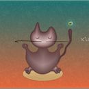 Gato zen. Design e Ilustração tradicional projeto de Karina - 22.08.2013