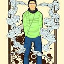 Autorretrato11Mucha. Een project van Traditionele illustratie van Oscar Casanova - 19.11.2011