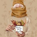 Otoño en una taza de café.. Projekt z dziedziny Trad, c, jna ilustracja, Ilustracja c i frowa użytkownika Verónica Sánchez - 01.12.2019
