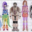 Diseño de personajes de Gea Zero. Un proyecto de Bellas Artes y Diseño de Ana Clara González Hinojal - 27.01.2004