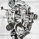 Las 9 artes vivas. Ein Projekt aus dem Bereich Bildende Künste, Design, Grafikdesign und Traditionelle Illustration von Kike Moncosi Olivares - 09.04.2012