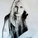 Retrato Doro Pesch. Un proyecto de Bellas Artes de @Alyishkillme - 04.03.2014