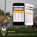 app Albacete Balompie. Branding, Identity, and Graphic Design project by Rocio Cano - 03.10.2014