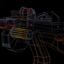 Arma 3D preparada para videojuego (concepto basado en Bioshock). Un proyecto de 3D de Alejandra Eng - 20.03.2014