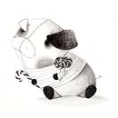 Le rêve du professeur Borax. Ilustração tradicional projeto de Lola Roig - 29.03.2014