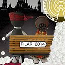 Cartel Concurso Fiestas del Pilar 2014. Un proyecto de Diseño y Diseño gráfico de Lucia Larrosa Escartín - 07.05.2014