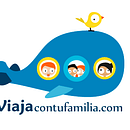 Logotipo y branding (Viaja con tu familia). Un proyecto de Diseño gráfico y Diseño Web de Almudena Guerras - 26.05.2014